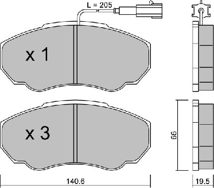 AISIN BPFI-1010 - Kit de plaquettes de frein, frein à disque cwaw.fr