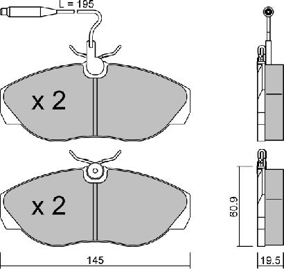 AISIN BPFI-1011 - Kit de plaquettes de frein, frein à disque cwaw.fr