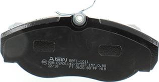 AISIN BPFI-1011 - Kit de plaquettes de frein, frein à disque cwaw.fr