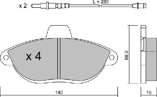 AISIN BPFI-1012 - Kit de plaquettes de frein, frein à disque cwaw.fr