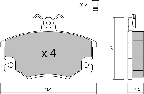 AISIN BPFI-1038 - Kit de plaquettes de frein, frein à disque cwaw.fr