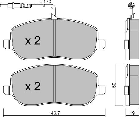 AISIN BPFI-1023 - Kit de plaquettes de frein, frein à disque cwaw.fr