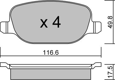 AISIN BPFI-2006 - Kit de plaquettes de frein, frein à disque cwaw.fr