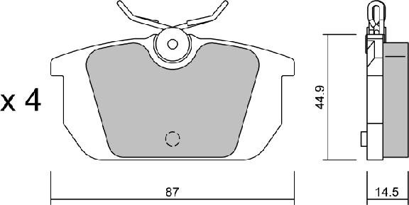 AISIN BPFI-2007 - Kit de plaquettes de frein, frein à disque cwaw.fr