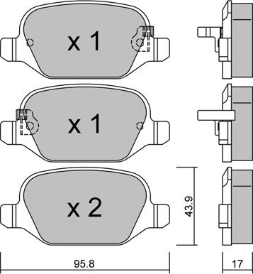 AISIN BPFI-2010 - Kit de plaquettes de frein, frein à disque cwaw.fr