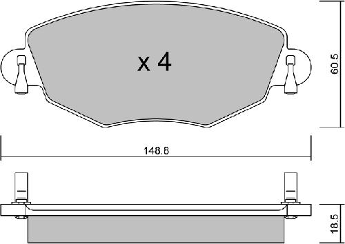 AISIN BPFO-1005 - Kit de plaquettes de frein, frein à disque cwaw.fr