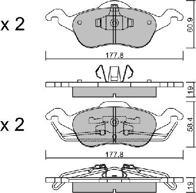 AISIN BPFO-1006 - Kit de plaquettes de frein, frein à disque cwaw.fr