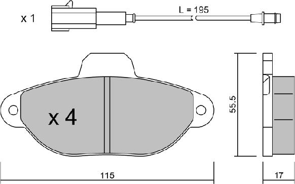 AISIN BPFO-1001 - Kit de plaquettes de frein, frein à disque cwaw.fr