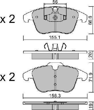 AISIN BPFO-1003 - Kit de plaquettes de frein, frein à disque cwaw.fr