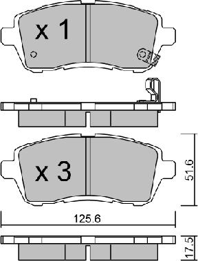 AISIN BPFO-1002 - Kit de plaquettes de frein, frein à disque cwaw.fr