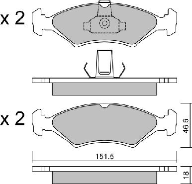 AISIN BPFO-1015 - Kit de plaquettes de frein, frein à disque cwaw.fr