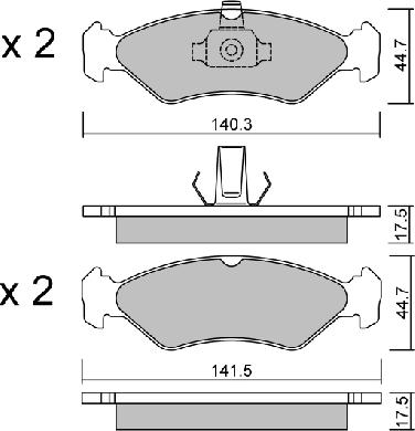 AISIN BPFO-1011 - Kit de plaquettes de frein, frein à disque cwaw.fr