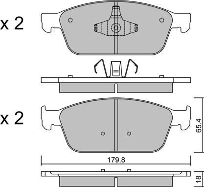 Valeo 302429 - Kit de plaquettes de frein, frein à disque cwaw.fr