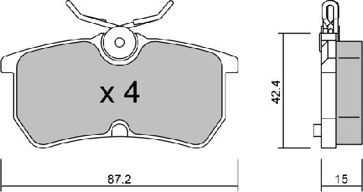 AISIN BPFO-2004 - Kit de plaquettes de frein, frein à disque cwaw.fr