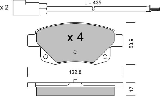 AISIN BPFO-2005 - Kit de plaquettes de frein, frein à disque cwaw.fr