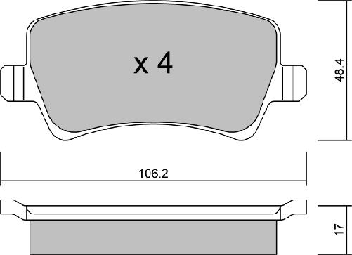 AISIN BPFO-2002 - Kit de plaquettes de frein, frein à disque cwaw.fr