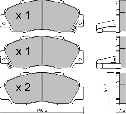 AISIN BPHO-1905 - Kit de plaquettes de frein, frein à disque cwaw.fr