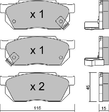 AISIN BPHO-1906 - Kit de plaquettes de frein, frein à disque cwaw.fr