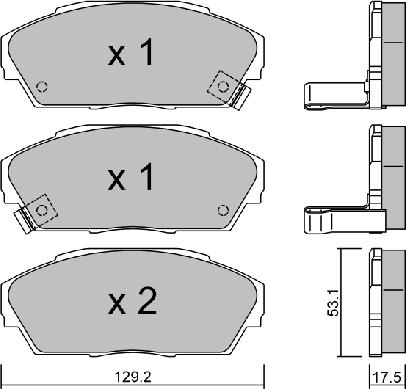 AISIN BPHO-1900 - Kit de plaquettes de frein, frein à disque cwaw.fr