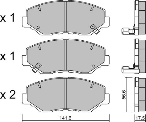 AISIN BPHO-1908 - Kit de plaquettes de frein, frein à disque cwaw.fr