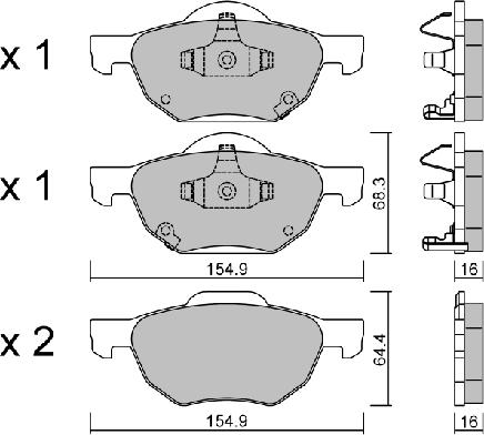 AISIN BPHO-1903 - Kit de plaquettes de frein, frein à disque cwaw.fr