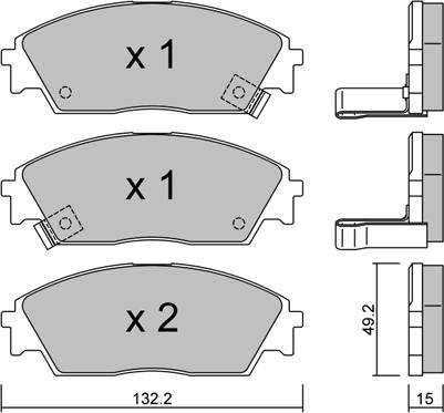 AISIN BPHO-1907 - Kit de plaquettes de frein, frein à disque cwaw.fr