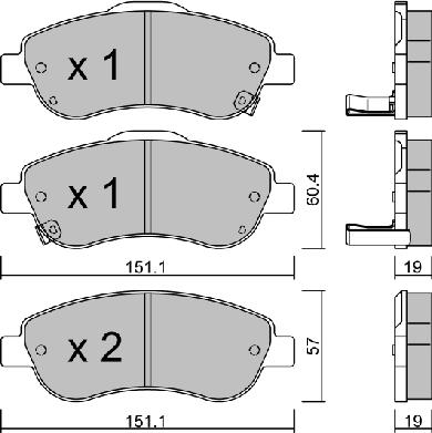 AISIN BPHO-1005 - Kit de plaquettes de frein, frein à disque cwaw.fr