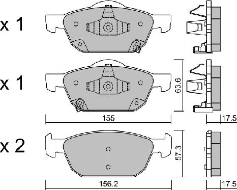 AISIN BPHO-1006 - Kit de plaquettes de frein, frein à disque cwaw.fr