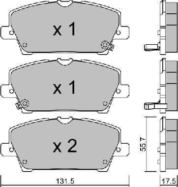 AISIN BPHO-1003 - Kit de plaquettes de frein, frein à disque cwaw.fr