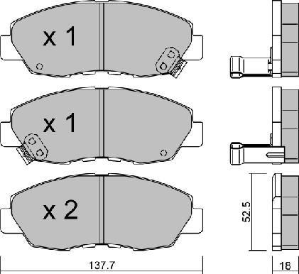 AISIN BPHO-1002 - Kit de plaquettes de frein, frein à disque cwaw.fr