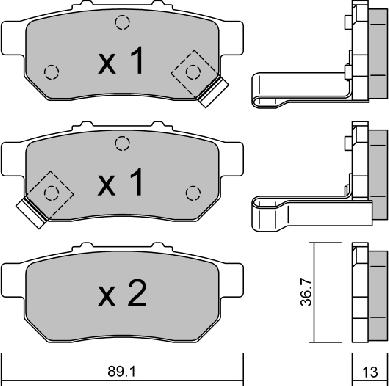 AISIN BPHO-2900 - Kit de plaquettes de frein, frein à disque cwaw.fr