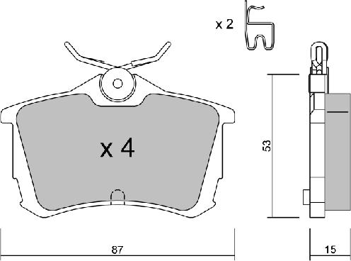 AISIN BPHO-2003 - Kit de plaquettes de frein, frein à disque cwaw.fr