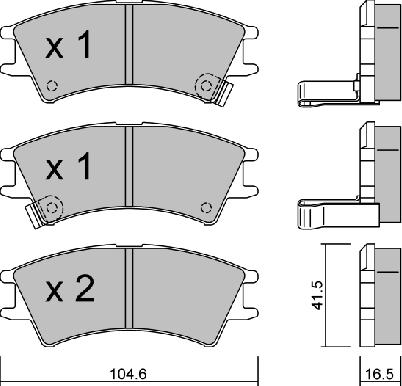 AISIN BPHY-1903 - Kit de plaquettes de frein, frein à disque cwaw.fr