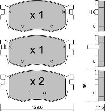 AISIN BPHY-1004 - Kit de plaquettes de frein, frein à disque cwaw.fr