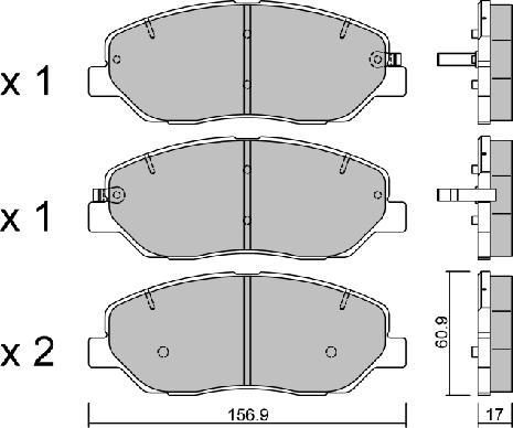 AISIN BPHY-1008 - Kit de plaquettes de frein, frein à disque cwaw.fr