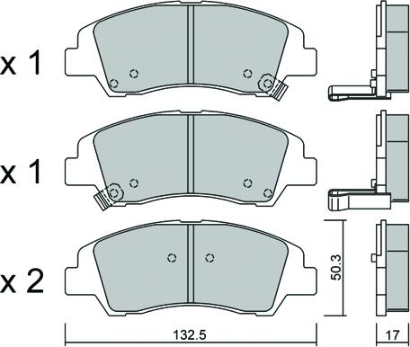 AISIN BPHY-1013 - Kit de plaquettes de frein, frein à disque cwaw.fr