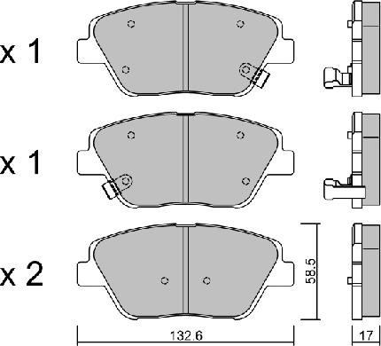 AISIN BPHY-1012 - Kit de plaquettes de frein, frein à disque cwaw.fr