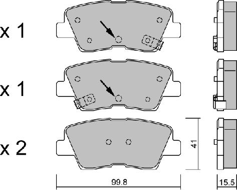 AISIN BPHY-2004 - Kit de plaquettes de frein, frein à disque cwaw.fr