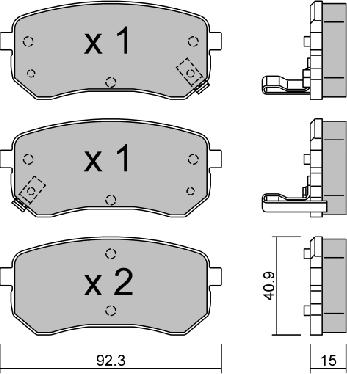 AISIN BPHY-2003 - Kit de plaquettes de frein, frein à disque cwaw.fr