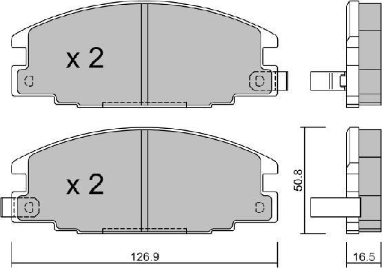 AISIN BPIS-1900 - Kit de plaquettes de frein, frein à disque cwaw.fr