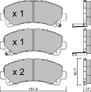 AISIN BPIS-1000 - Kit de plaquettes de frein, frein à disque cwaw.fr