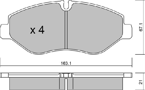 AISIN BPIV-1001 - Kit de plaquettes de frein, frein à disque cwaw.fr