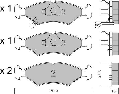 AISIN BPKI-1904 - Kit de plaquettes de frein, frein à disque cwaw.fr