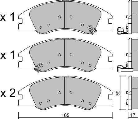 AISIN BPKI-1902 - Kit de plaquettes de frein, frein à disque cwaw.fr