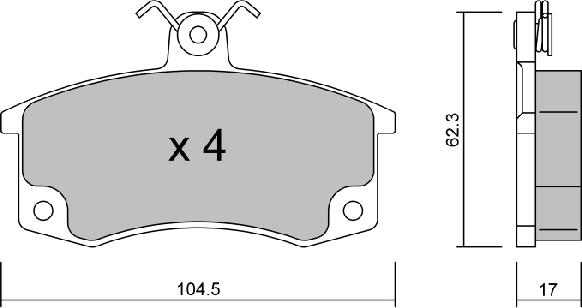 AISIN BPLA-1001 - Kit de plaquettes de frein, frein à disque cwaw.fr