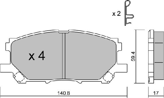 AISIN BPLX-1003 - Kit de plaquettes de frein, frein à disque cwaw.fr