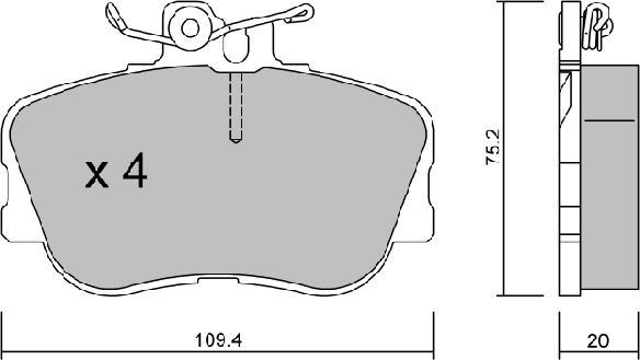 AISIN BPMB-1009 - Kit de plaquettes de frein, frein à disque cwaw.fr