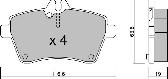 AISIN BPMB-1005 - Kit de plaquettes de frein, frein à disque cwaw.fr