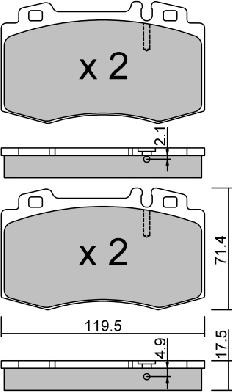 AISIN BPMB-1006 - Kit de plaquettes de frein, frein à disque cwaw.fr