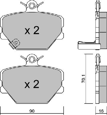 AISIN BPMB-1001 - Kit de plaquettes de frein, frein à disque cwaw.fr